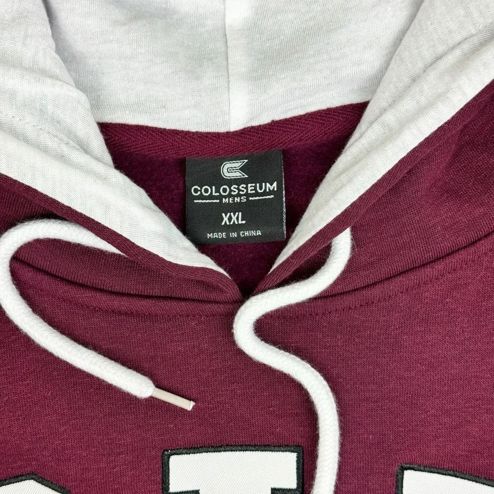 Colosseum Men's XXL Southern IL University Hoodie Salukis Maroon SIU Sweatshirt